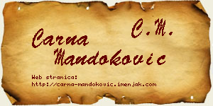 Čarna Mandoković vizit kartica
